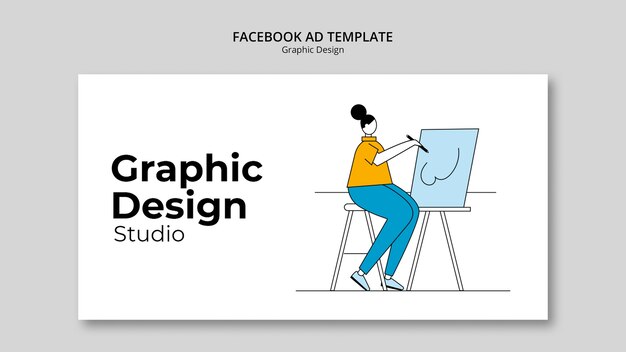 Plantilla de diseño gráfico de diseño plano