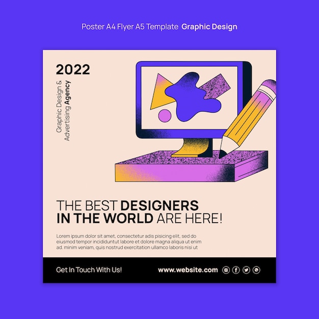 Plantilla de diseño gráfico de diseño plano