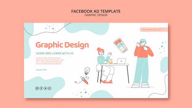 Plantilla de diseño gráfico de diseño plano