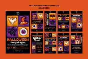 PSD gratuito plantilla con diseño de halloween