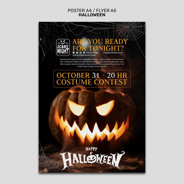 Plantilla con diseño de halloween