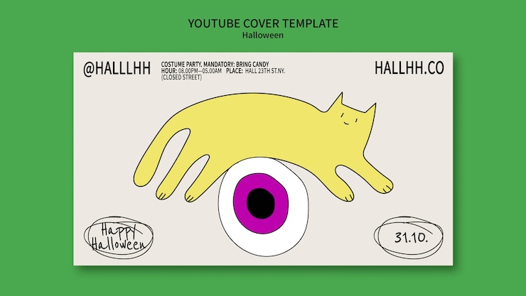 PSD gratuito plantilla con diseño de halloween
