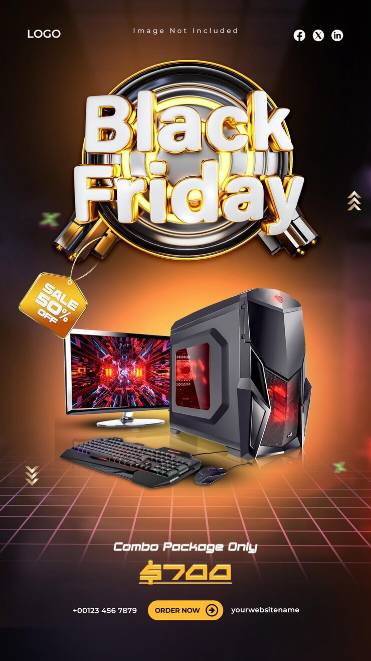 PSD gratuito plantilla de diseño de historia de instagram de redes sociales de venta de black friday