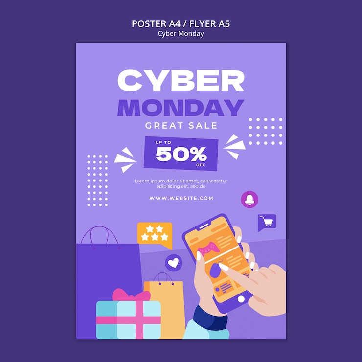 PSD gratuito plantilla de diseño de lunes cibernético