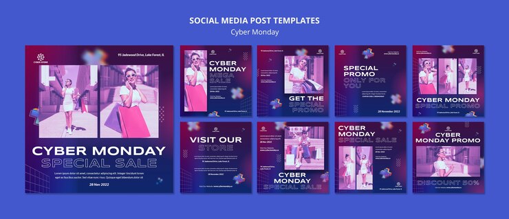 PSD gratuito plantilla de diseño de lunes cibernético