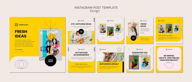 plantilla de diseño minimalista