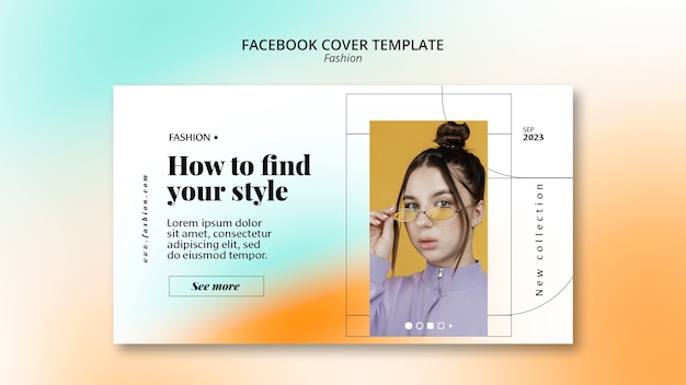 Plantilla de diseño de moda degradado
