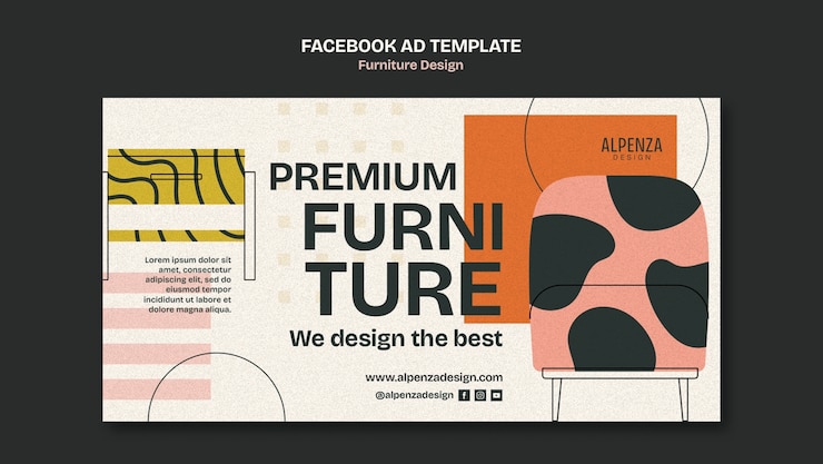 PSD gratuito plantilla de diseño de muebles de diseño de facebook