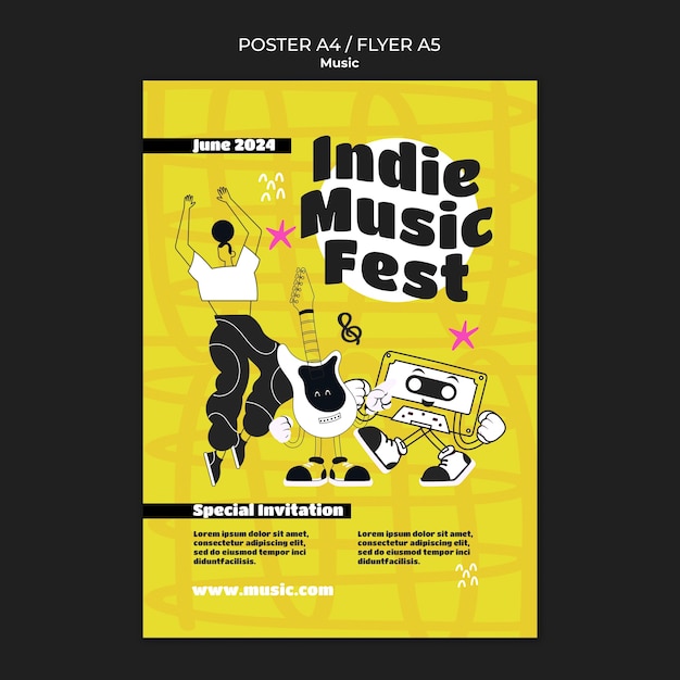 Plantilla de diseño musical