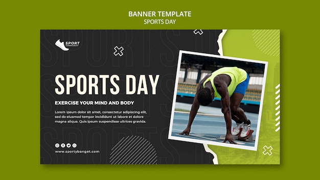 PSD gratuito plantilla de diseño de página de destino del día deportivo