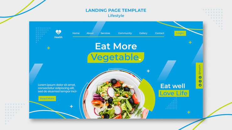 PSD gratuito plantilla de diseño de página de destino de estilo de vida