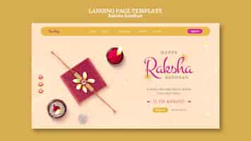 PSD gratuito plantilla de diseño de página de destino de raksha realista