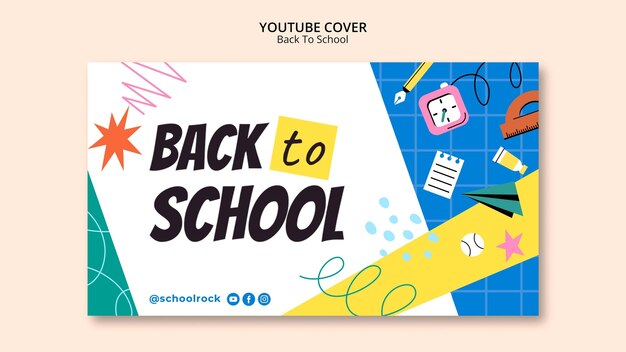 Plantilla de diseño de página de destino de regreso a la escuela