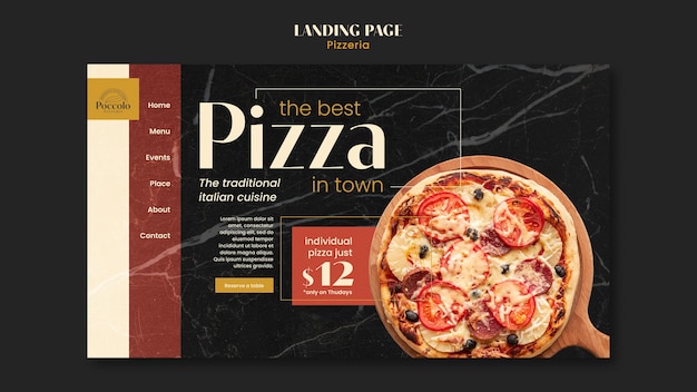 PSD gratuito plantilla de diseño de pizzería