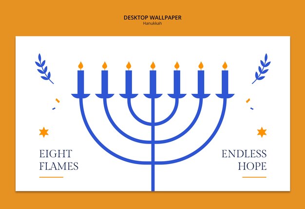 plantilla de diseño plano para la celebración de Hanukkah