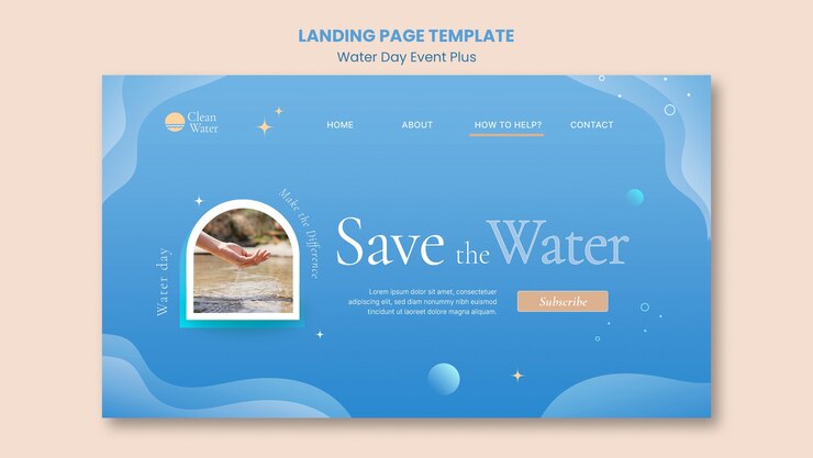 PSD gratuito plantilla de diseño plano del día mundial del agua