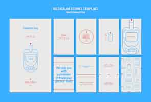 PSD gratuito plantilla de diseño plano del día mundial de la diabetes