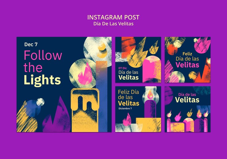 PSD gratuito plantilla de diseño plano dia de la velitas
