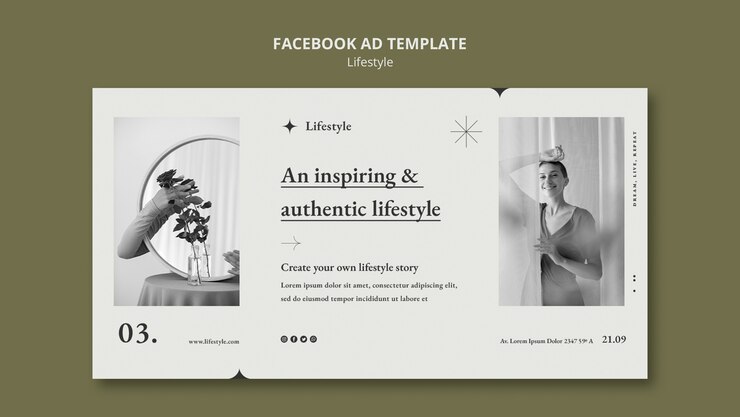 PSD gratuito plantilla de diseño plano estilo de vida de facebook