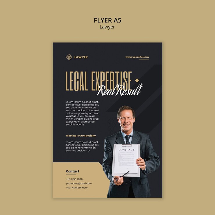 PSD gratuito plantilla de diseño plano de la profesión de abogado