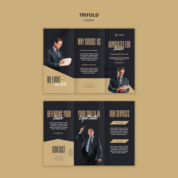 PSD gratuito plantilla de diseño plano de la profesión de abogado