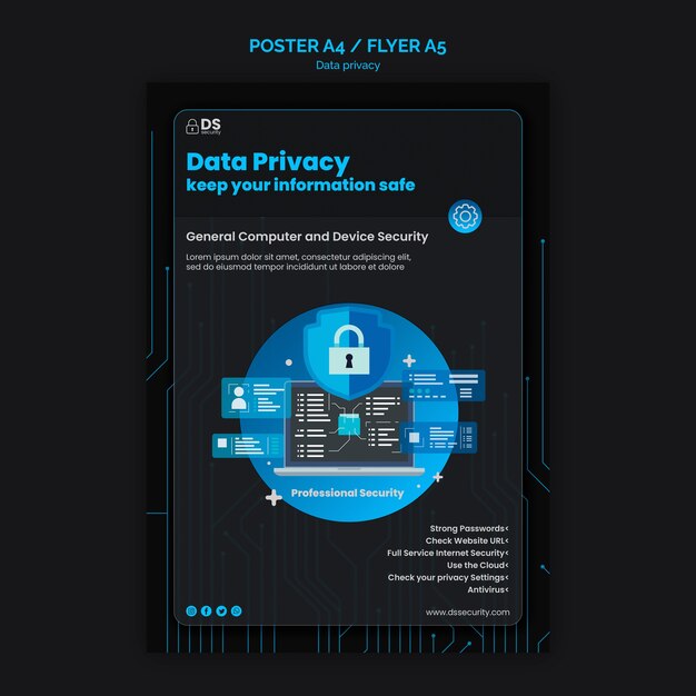 Plantilla de diseño de privacidad de datos degradados