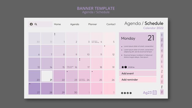 Plantilla de diseño de programa de gradiente