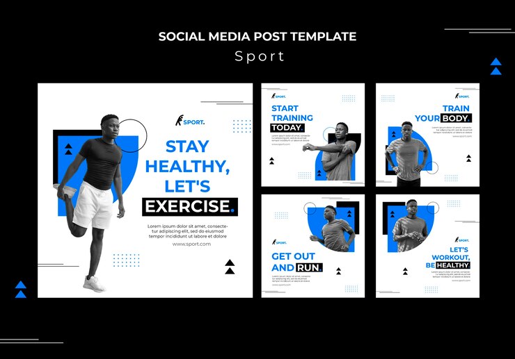 PSD gratuito plantilla de diseño de publicación de instagram de deporte