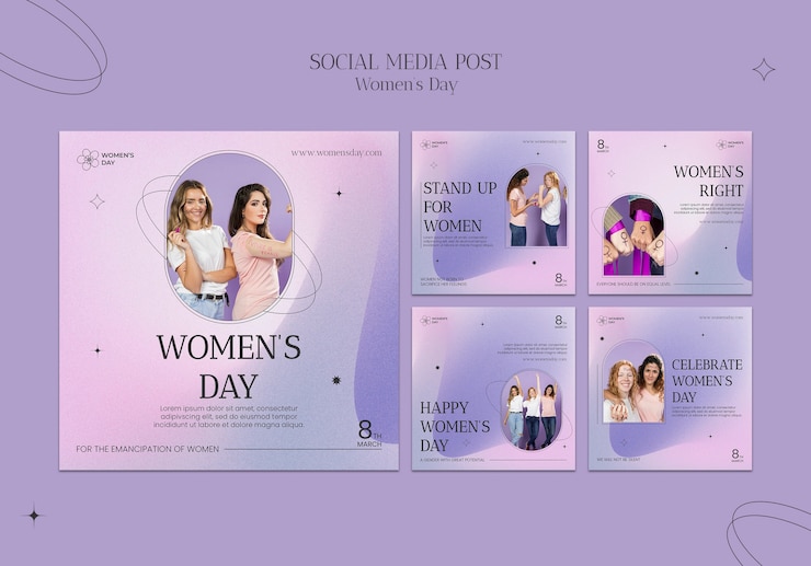 PSD gratuito plantilla de diseño de publicación de instagram del día de la mujer