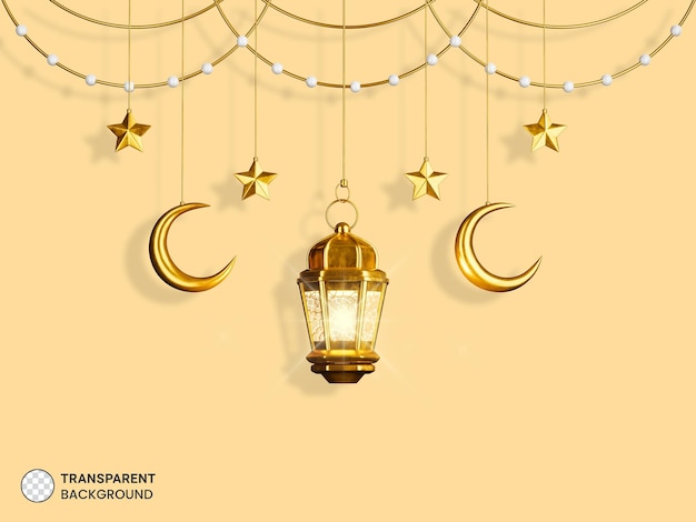 Plantilla de diseño de publicación de redes sociales 3d de Ramadan Mubarak