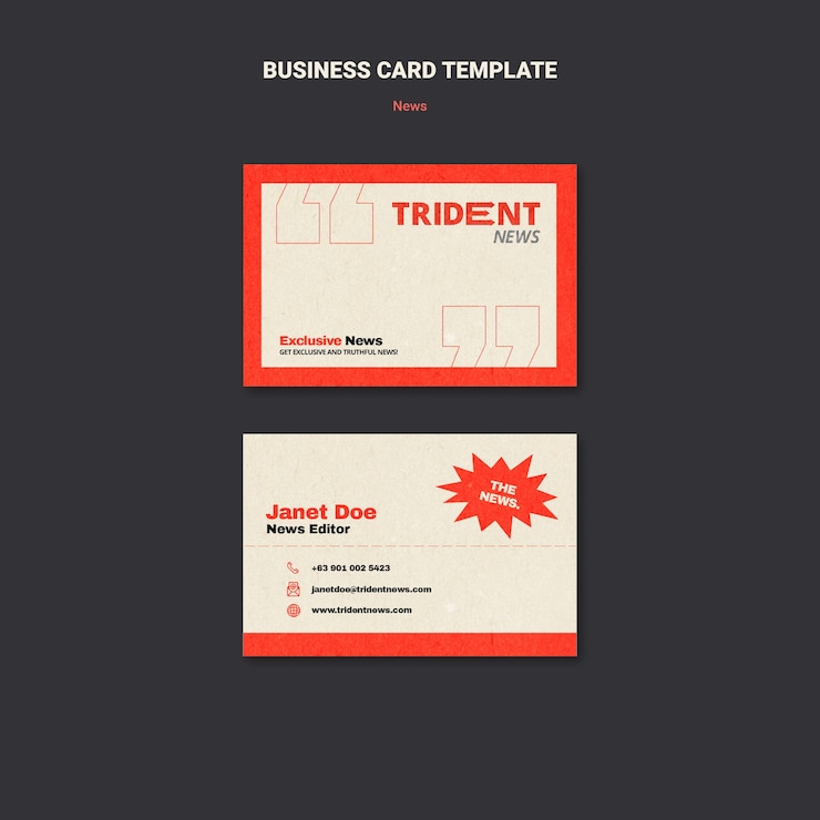 PSD gratuito plantilla de diseño de tarjeta de visita inspirada en tipografía