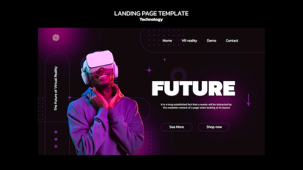 Plantilla de diseño de tecnología de gradiente