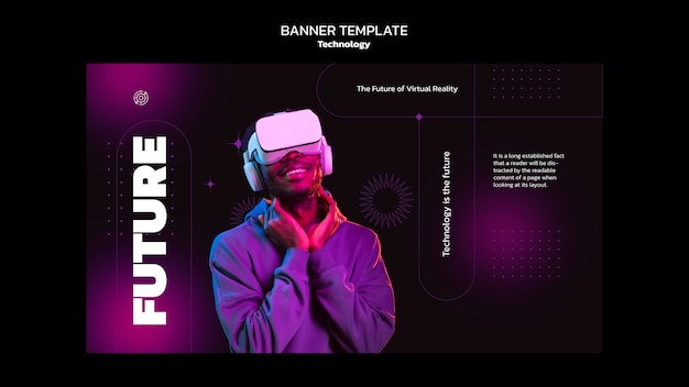 Plantilla de diseño de tecnología de gradiente
