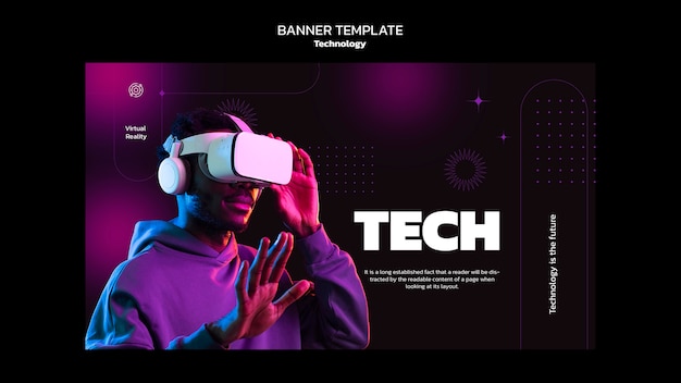 Plantilla de diseño de tecnología de gradiente