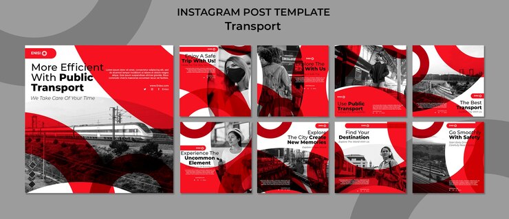 PSD gratuito plantilla de diseño de transporte