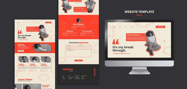 Plantilla de diseño web inspirada en la tipografía