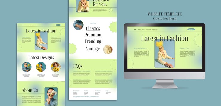 PSD gratuito plantilla de diseño web de marca libre de crueldad