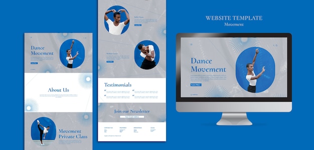 Plantilla de diseño web de movimiento