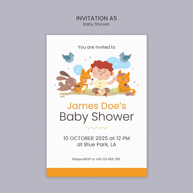 plantilla para la ducha de bebé