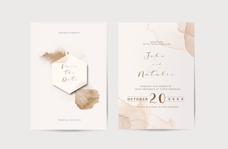 PSD gratuito plantilla elegante de invitación de boda de compromiso