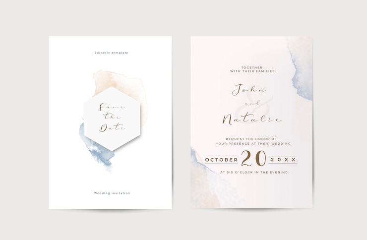 PSD gratuito plantilla elegante de invitación de boda de compromiso