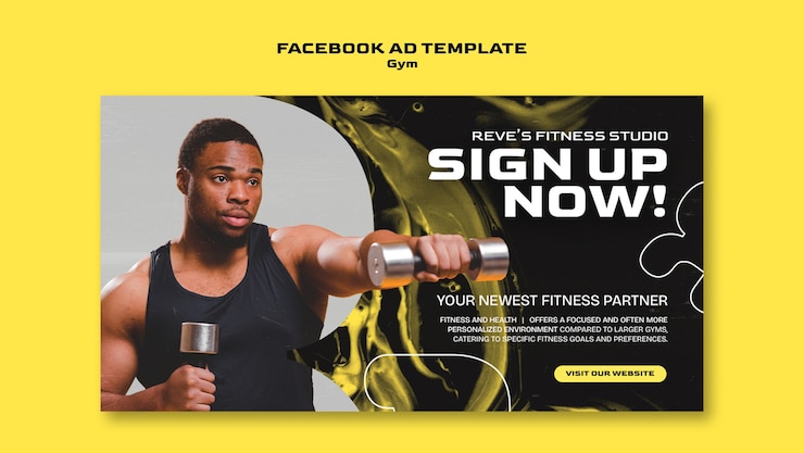 PSD gratuito plantilla de entrenamiento de gimnasio en facebook