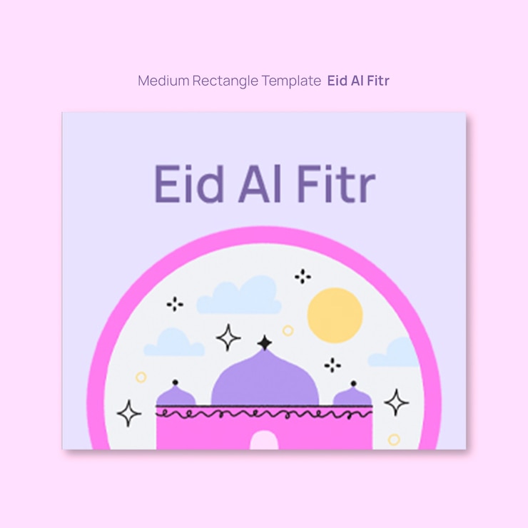 PSD gratuito plantilla de estandarte para la celebración del eid al fitr