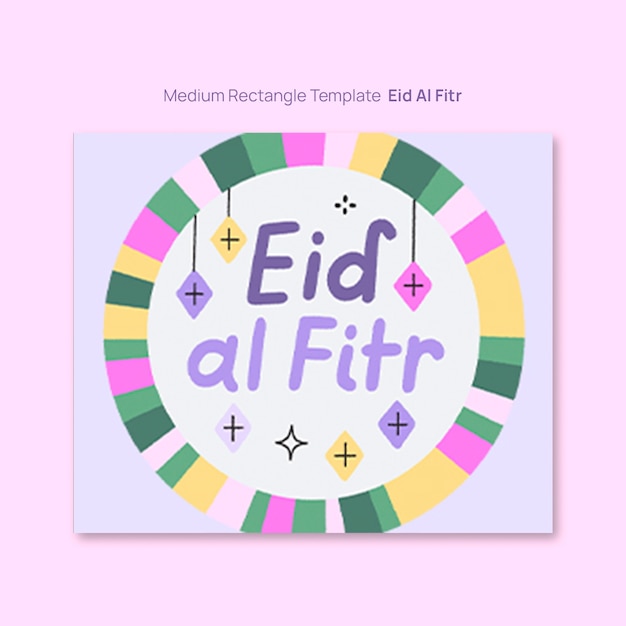 PSD gratuito plantilla de estandarte para la celebración del eid al fitr