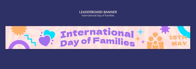 plantilla de estandarte del día internacional de las familias