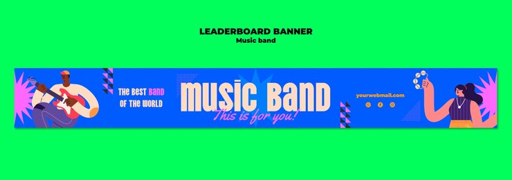 PSD gratuito plantilla de estandarte del festival de bandas de música
