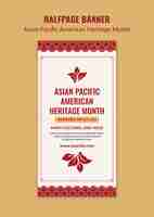 PSD gratuito plantilla de estandarte del mes del patrimonio asiático pacífico americano