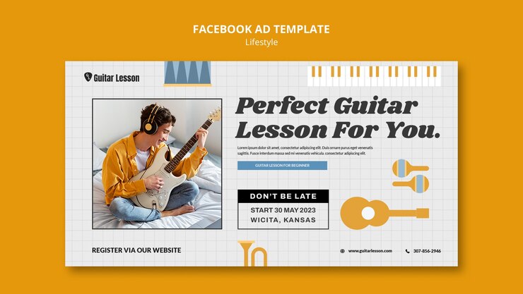 PSD gratuito plantilla de estilo de vida de diseño plano