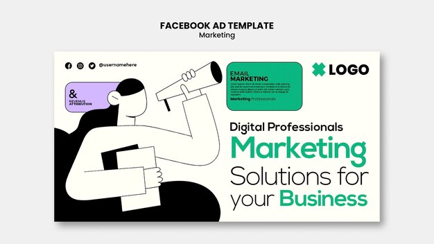 plantilla de estrategia de negocios de Facebook