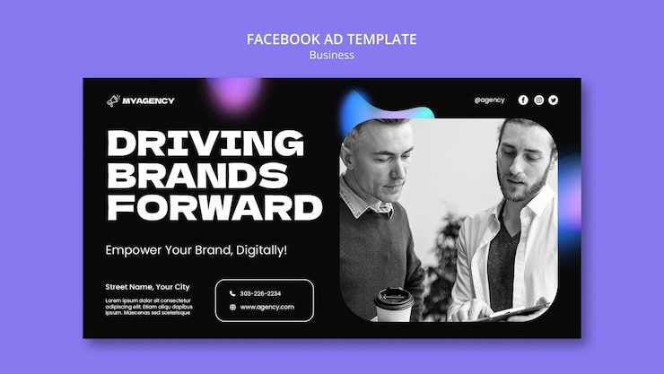 PSD gratuito plantilla de estrategia de negocios de facebook